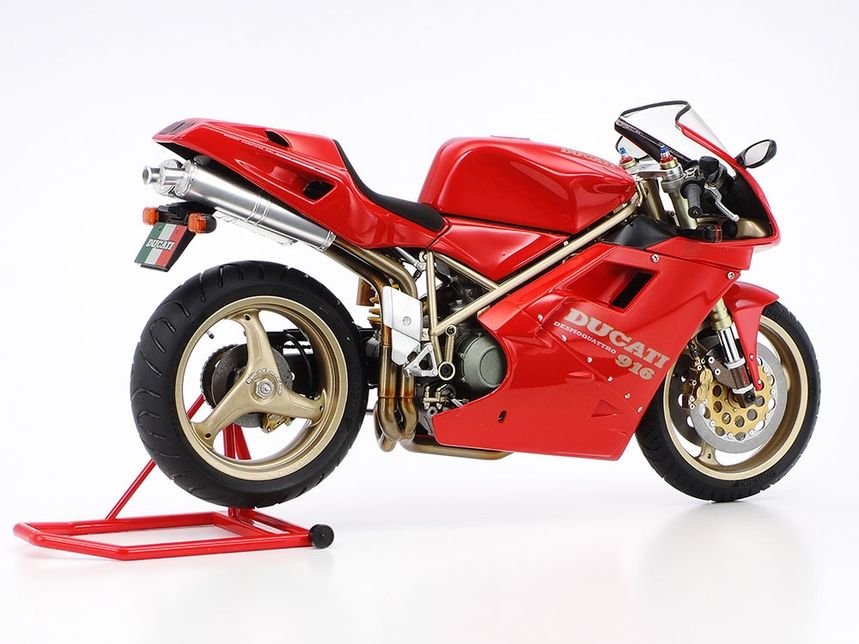 Model Kit Ducati 916 Motorcycle 1/12 Scale Model by Tamiya view 3