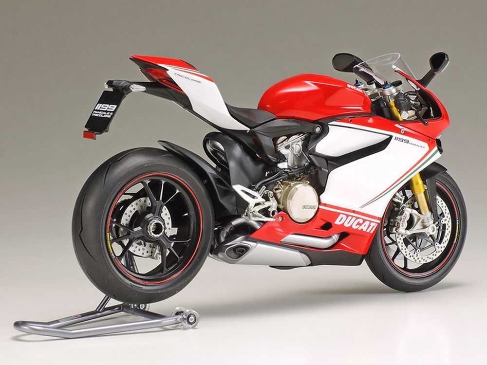 Model Kit Ducati 1199 Panigale S Motorcycle 1/12 Scale Model by Tamiya view 3