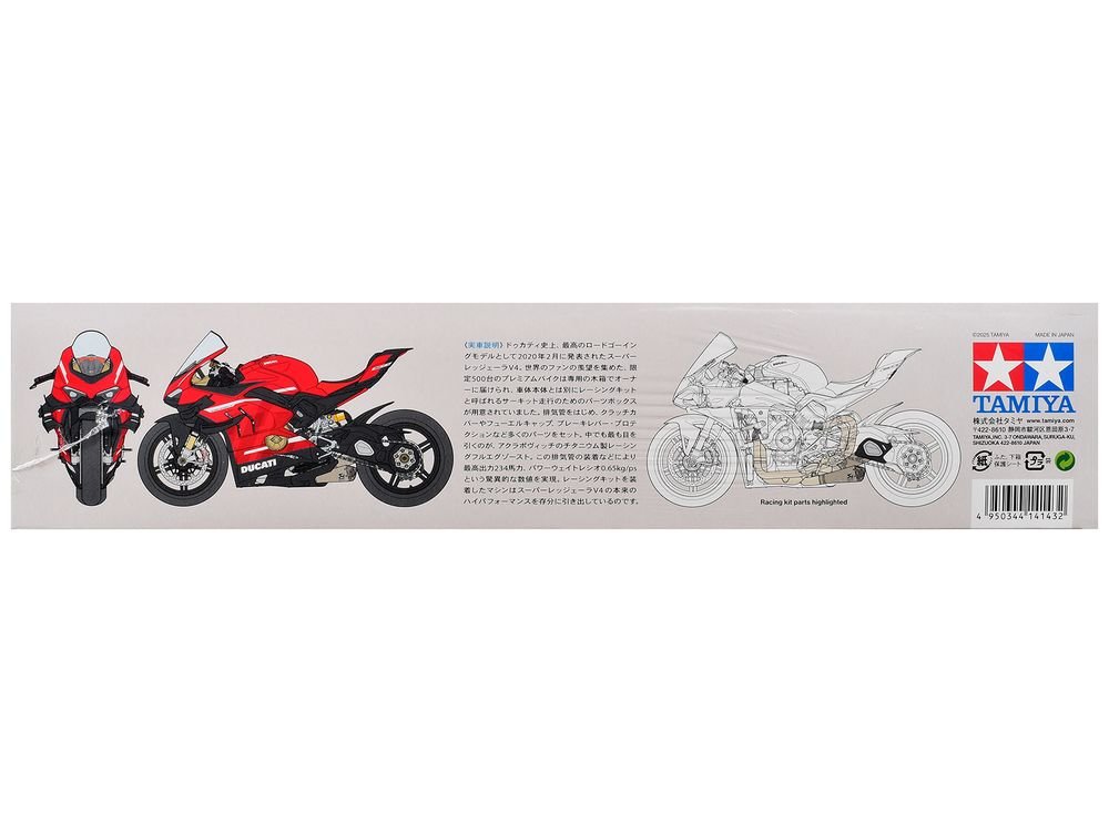 Model Kit Ducati Superleggera V4 Motorcycle with Racing Kit 1/12 Scale Model by Tamiya view 4