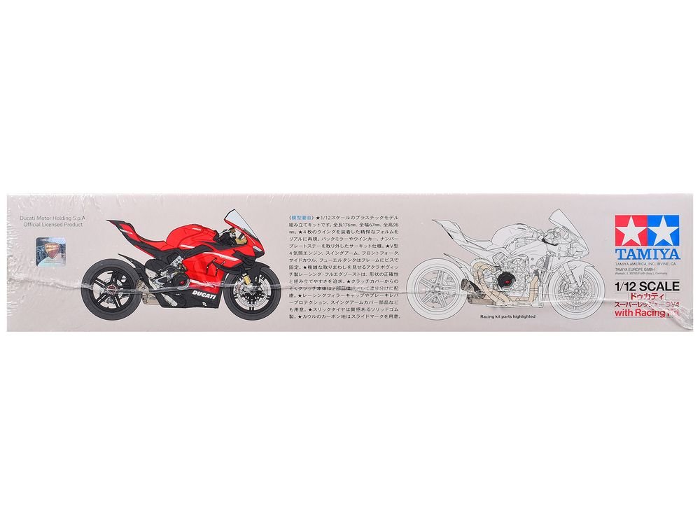 Model Kit Ducati Superleggera V4 Motorcycle with Racing Kit 1/12 Scale Model by Tamiya view 5