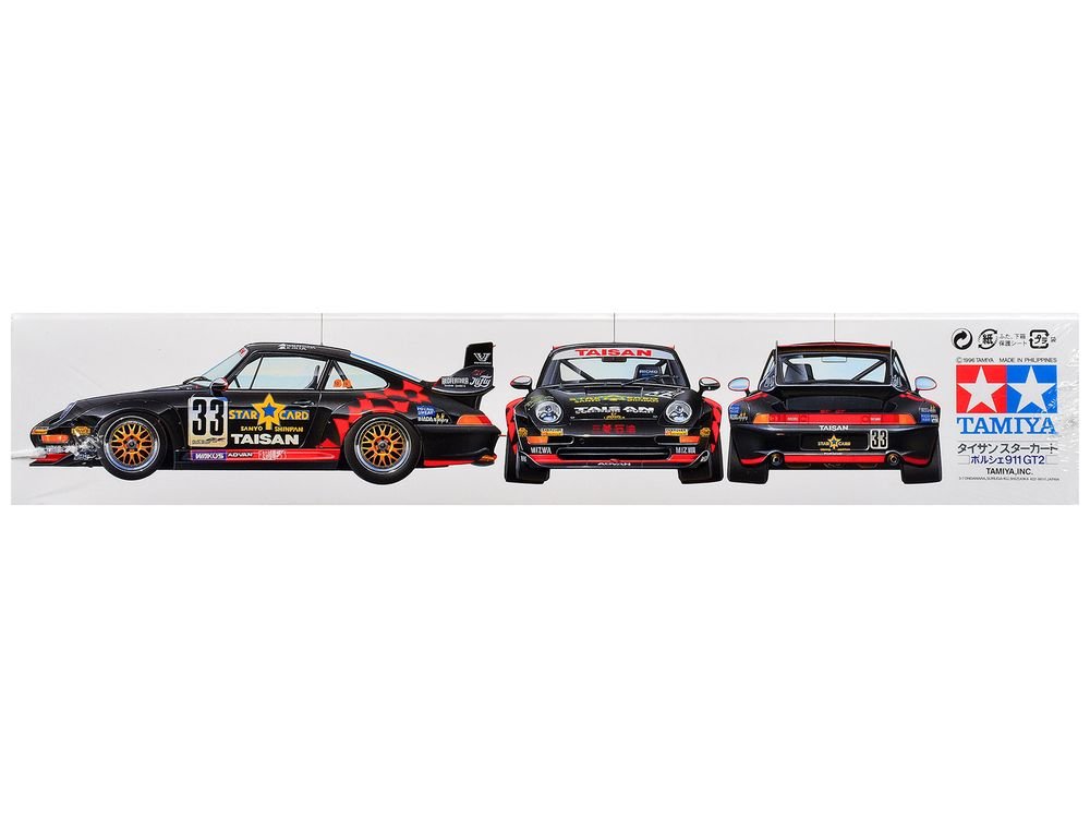 Model Kit Porsche 911 GT2 "Taisan Starcard" 1/24 Scale Model by Tamiya view 3