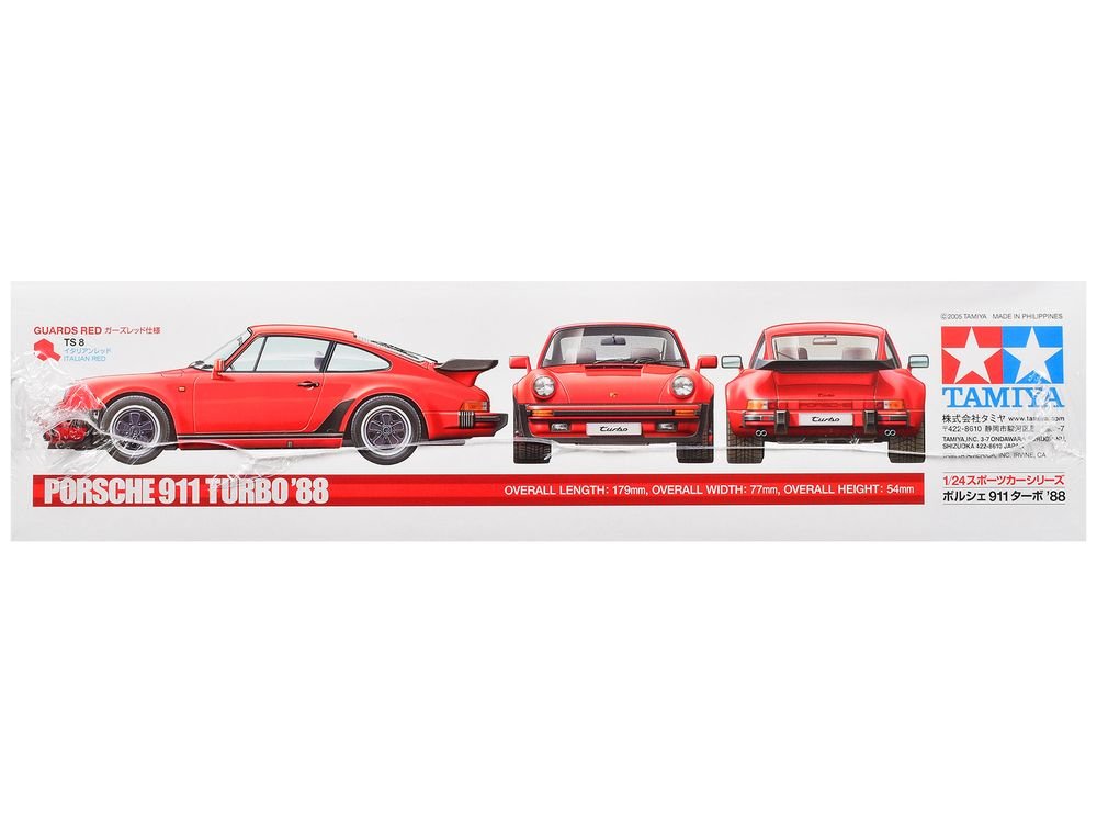 Model Kit 1988 Porsche 911 Turbo 1/24 Scale Model by Tamiya view 3