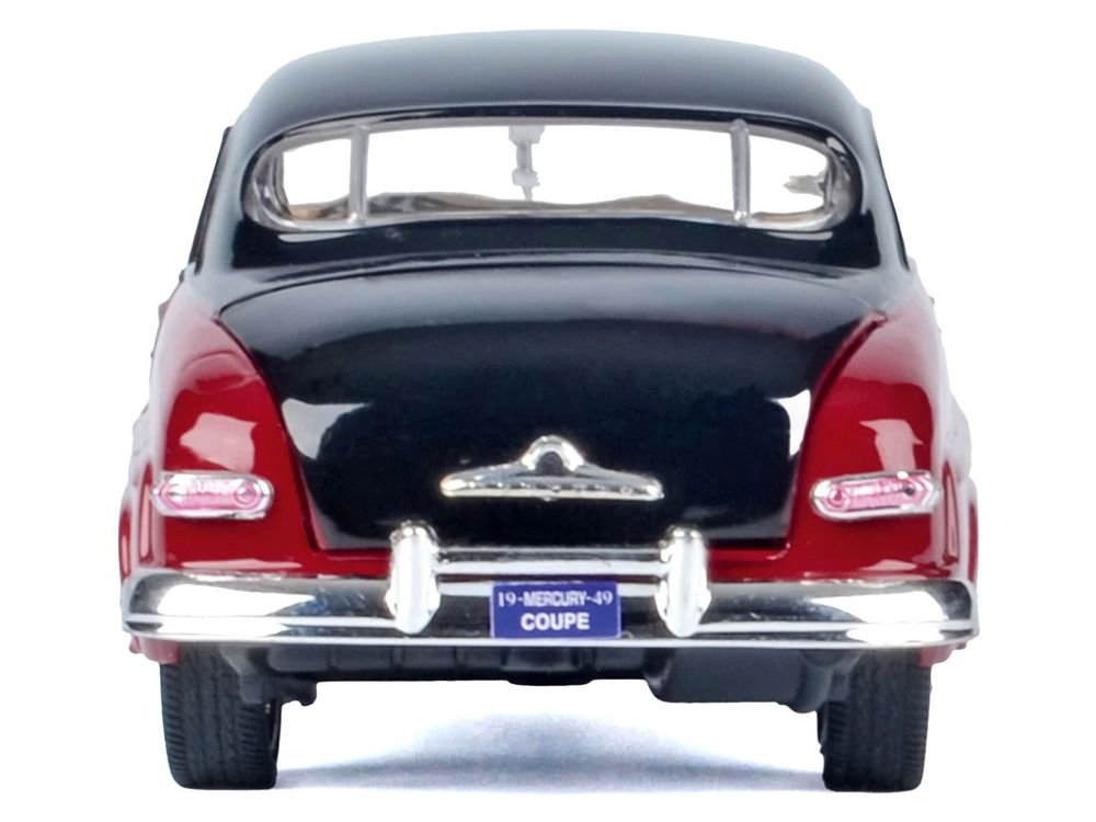 1949 Mercury Coupe Red Metallic with Black Top and Gray Graphics "Kult Klassics" Series 1/24 Diecast Model Car by Motormax view 4