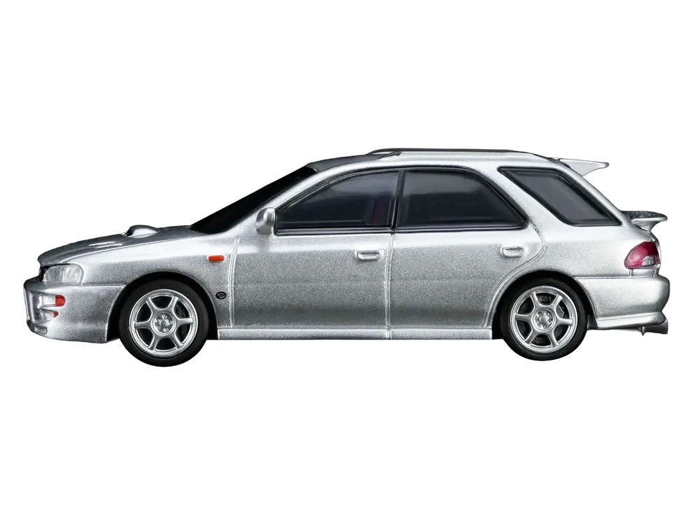 Subaru Impreza WRX STi Wagon Version VI RHD (Right Hand Drive) Arctic Silver Metallic 1/64 Diecast Model Car by MotorHelix view 4