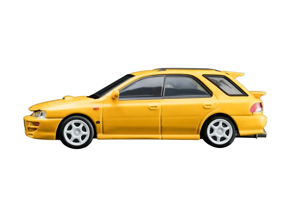 Subaru Impreza WRX STi Wagon Version VI RHD (Right Hand Drive) Cashmere Yellow 1/64 Diecast Model Car by MotorHelix view 3