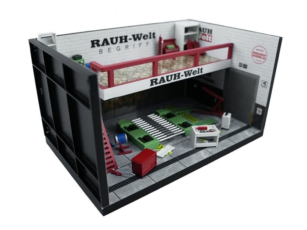 "RWB" Garage Diorama White with Accessories 1/64 Model by MotorHelix view 4