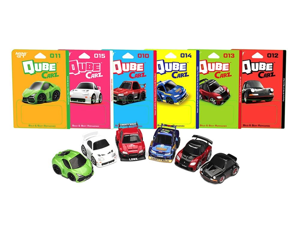"QubeCarz" Series #3 Set of 6 pieces 1/64 Diecast Model Cars by Mini GT view 2