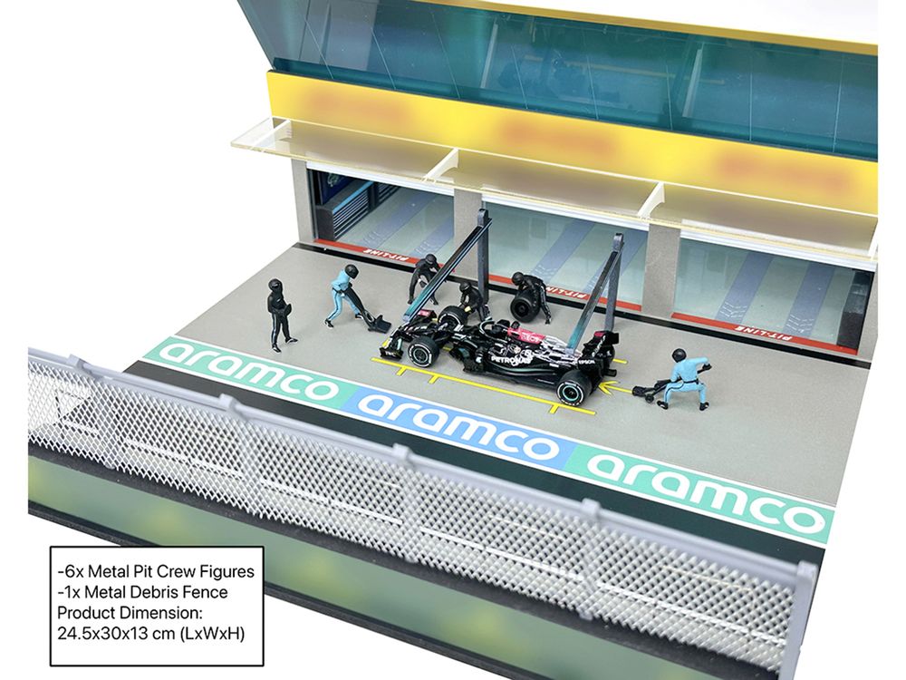 Grand Prix Paddock Diorama "Team Black" with LED Lights for 1/64 Scale Models by American Diorama view 5