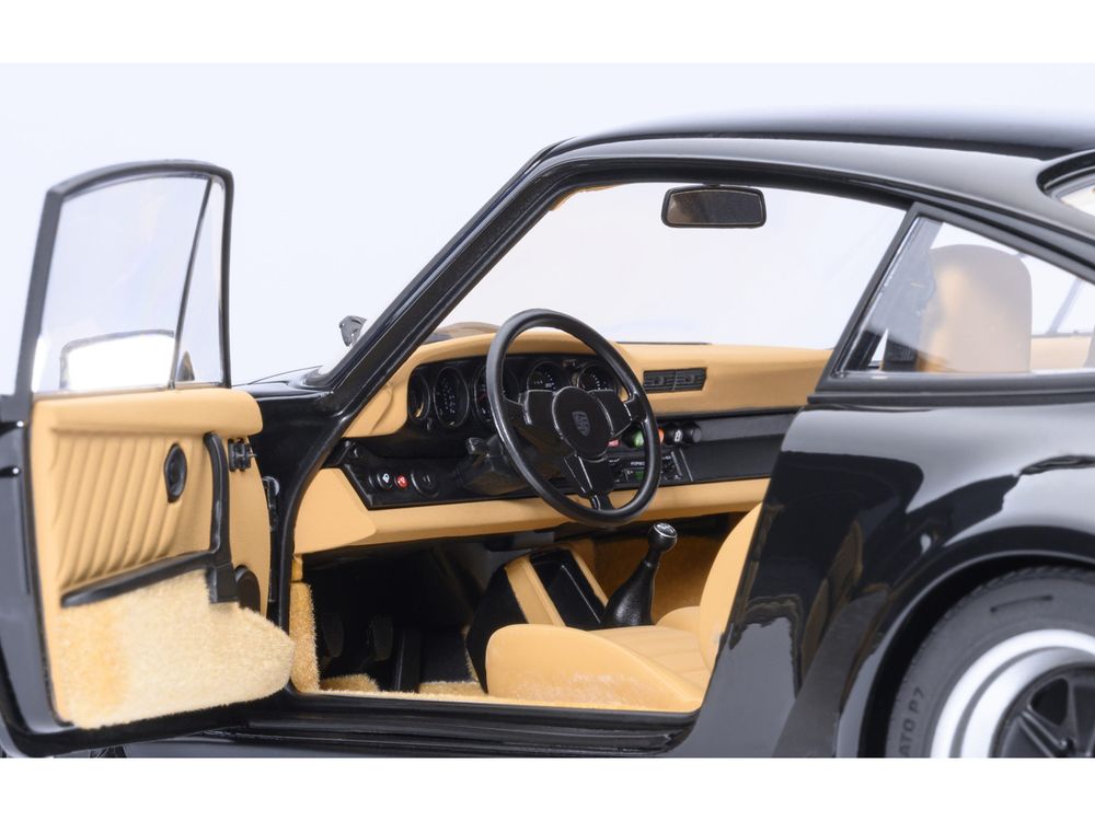 Porsche 911 Turbo 3.0 (930) Black 1/18 Model Car by Autoart view 5