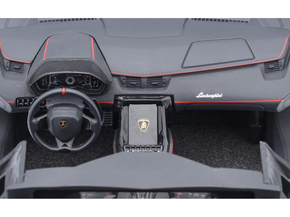 Lamborghini SC18 Alston Grigio Daytona Gray Metallic with Red Accents 1/18 Model Car by Autoart view 5