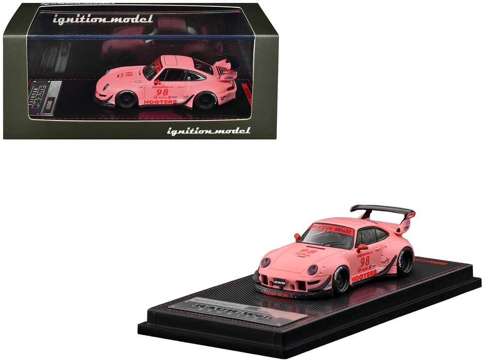RWB 993 #98 "Hooters" Matt Pink 1/64 Diecast Model Car by Ignition Model