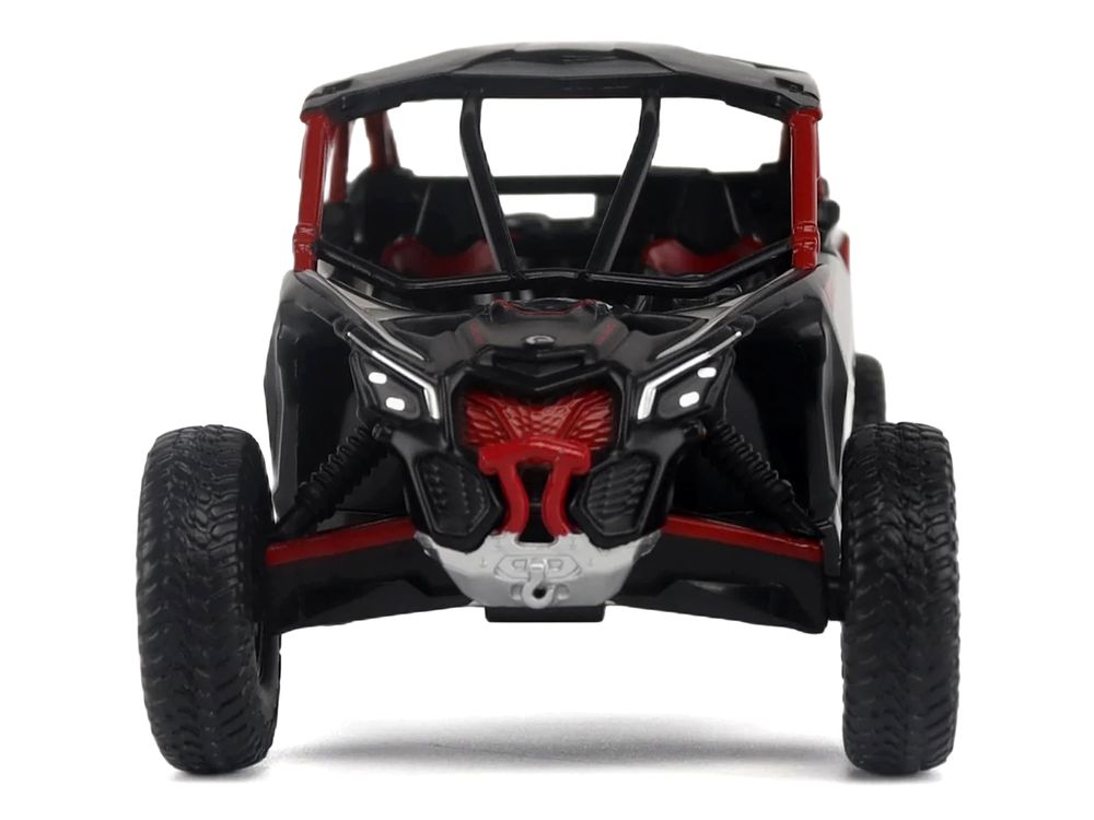 Can-Am Maverick X3 MAX X RC Turbo RR Gray and Red 1/32 Diecast Model by BRP Models view 4