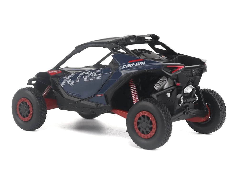 Can-Am Maverick R X RS with Smart-Shox Dark Blue and Red 1/32 Diecast Model by BRP Models view 3