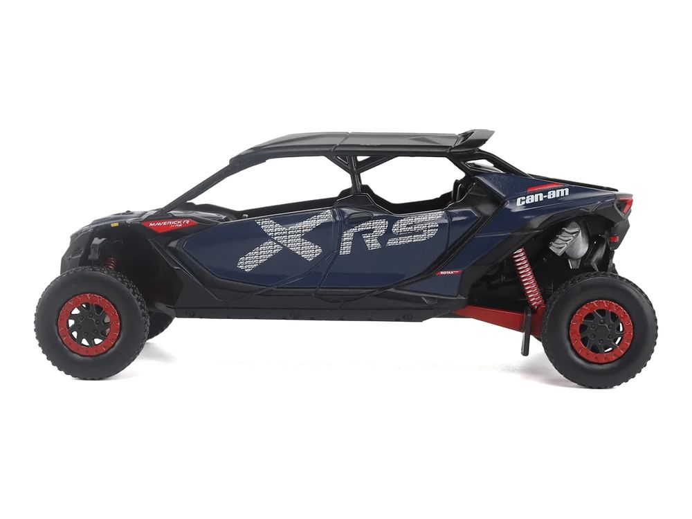 Can-Am Maverick R MAX X RS with Smart-Shox Dark Blue and Red 1/32 Diecast Model by BRP Models view 2