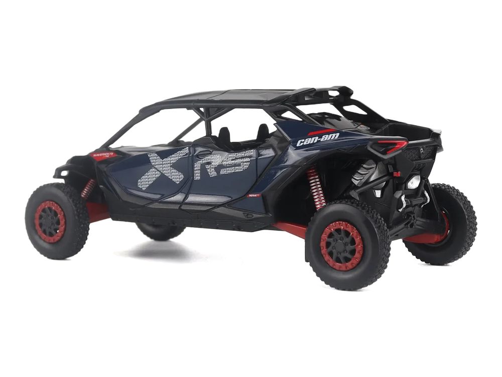 Can-Am Maverick R MAX X RS with Smart-Shox Dark Blue and Red 1/32 Diecast Model by BRP Models view 3