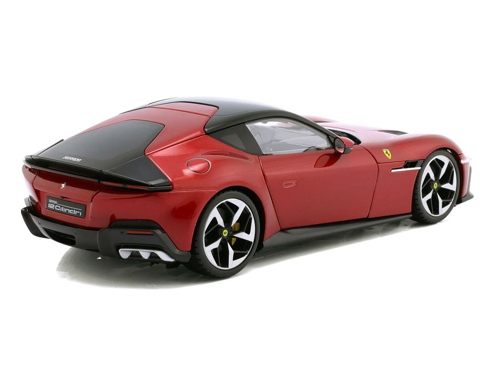 2024 Ferrari 12Cilindri Red Metallic with Black Top 1/18 Diecast Model Car by Polistil view 5
