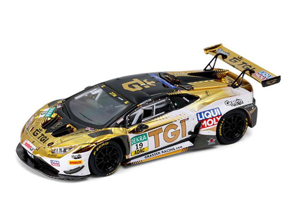 Lamborghini Huracan GT3 Evo2 #19 Luca Engstler "TGI Team" "DTM (Deutsche Tourenwagen Masters)" (2025) 1/64 Diecast Model Car by Trends Hobby view 2