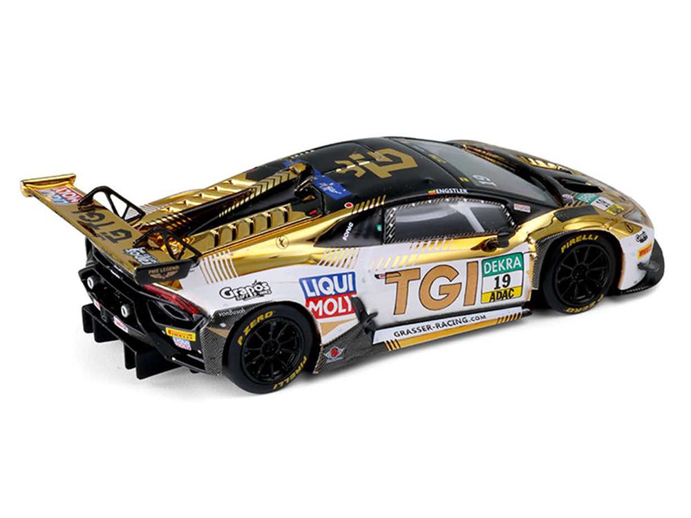 Lamborghini Huracan GT3 Evo2 #19 Luca Engstler "TGI Team" "DTM (Deutsche Tourenwagen Masters)" (2025) 1/64 Diecast Model Car by Trends Hobby view 3