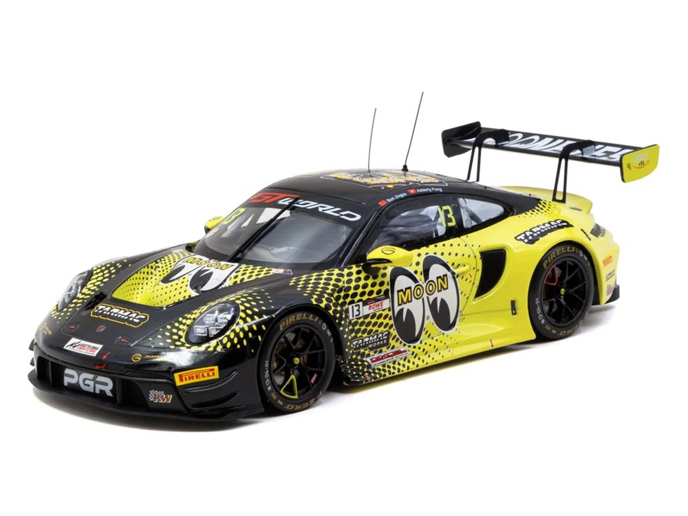 Porsche 911 GT3 R (992) #13 Sun Jingzu - Adderly Fong "Phantom Global Racing - Mooneyes" "GT World Challenge Asia - Fuji Speedway" (2025) "Hobby18" Series 1/18 Diecast Model Car by Tarmac Works view 2