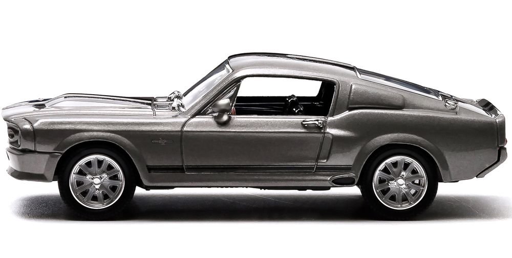 1967 Ford Mustang Custom "Eleanor" Gray Metallic with Black Stripes "Gone in 60 Seconds" (2000) Movie 1/43 Diecast Model Car by Greenlight view 2