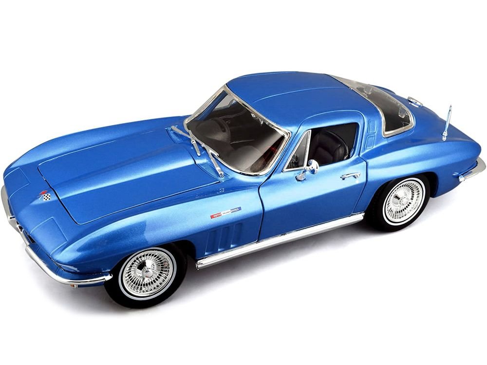 1965 Chevrolet Corvette Blue Metallic 1/18 Diecast Model Car by Maisto view 2