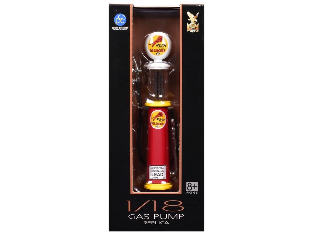 Roar Gilmore Gasoline Vintage Gas Pump Cylinder 1/18 Diecast Replica by Road Signature view 3