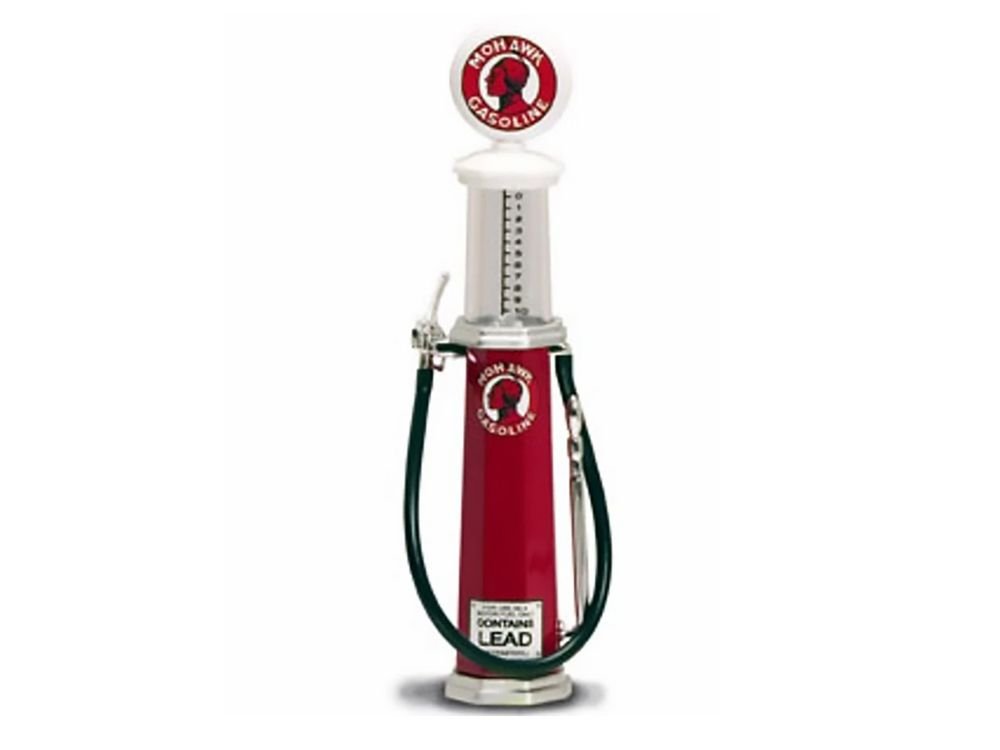Mohawk Gasoline Vintage Gas Pump Cylinder 1/18 Diecast Replica by Road Signature view 2