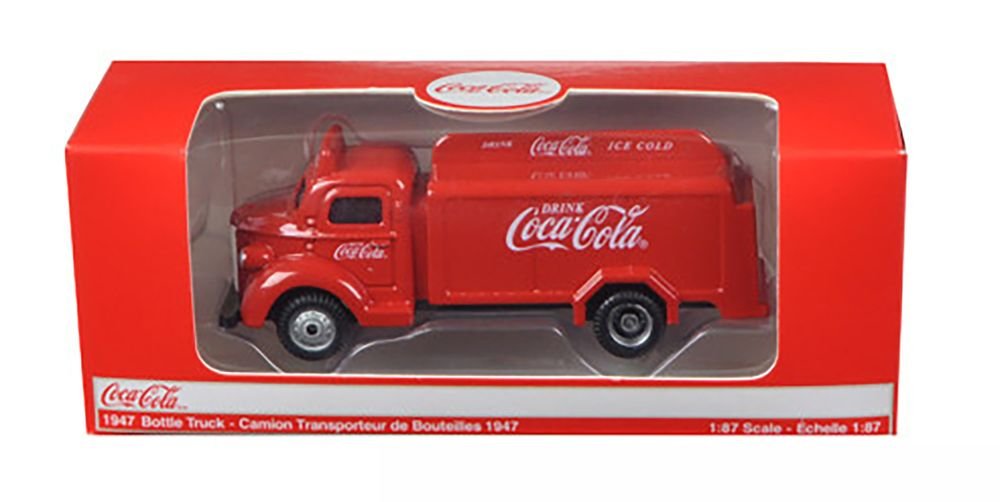 1947 Coca Cola Delivery Bottle Truck Red 1/87 Diecast Model by Motorcity Classics view 3
