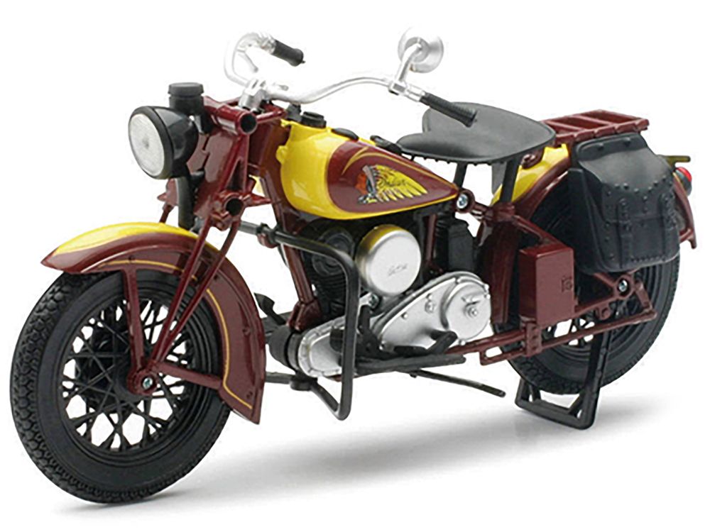 1934 Indian Sport Scout Bike 1/12 Diecast Motorcycle Model by New Ray view 2