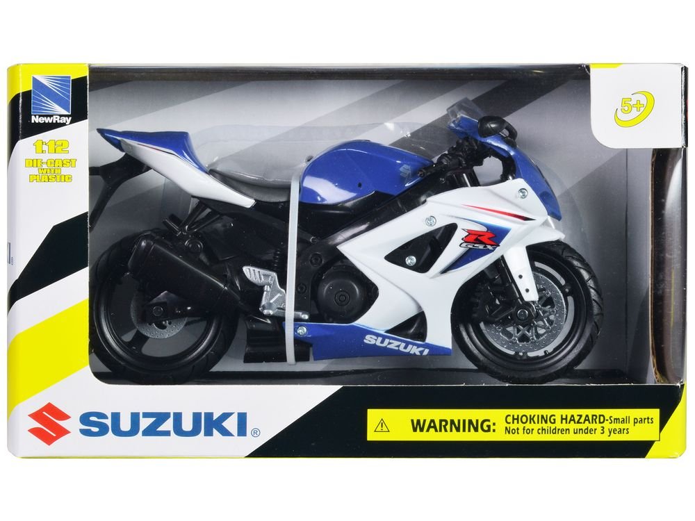 2008 Suzuki GSX-R1000 Blue Bike Motorcycle 1/12 by New Ray view 3
