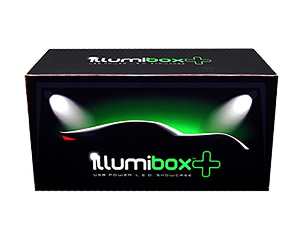 Collectible Display Show Case with LED Lights and Black Base for 1/24 1/18  Models by Illumibox view 2