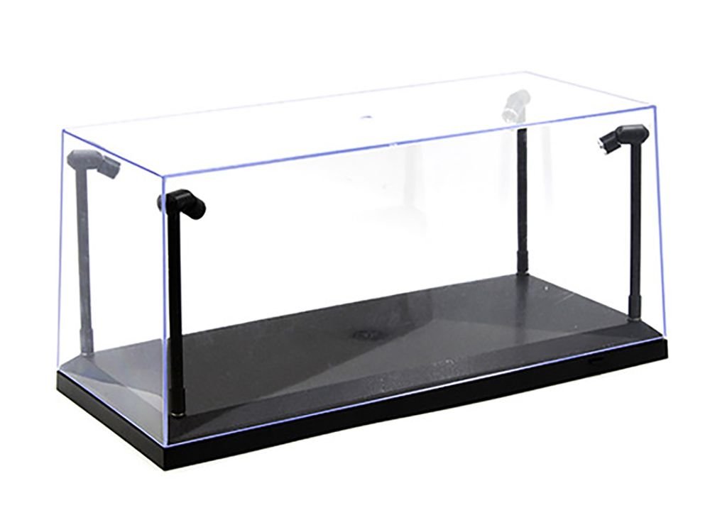 Collectible Display Show Case with LED Lights and Black Base for 1/24 1/18  Models by Illumibox view 3