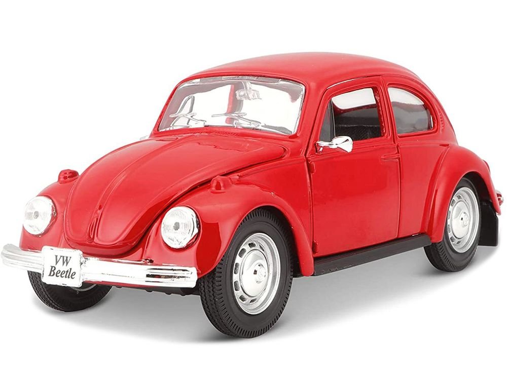 1973 Volkswagen Beetle Red 1/24 Diecast Model Car by Maisto view 2