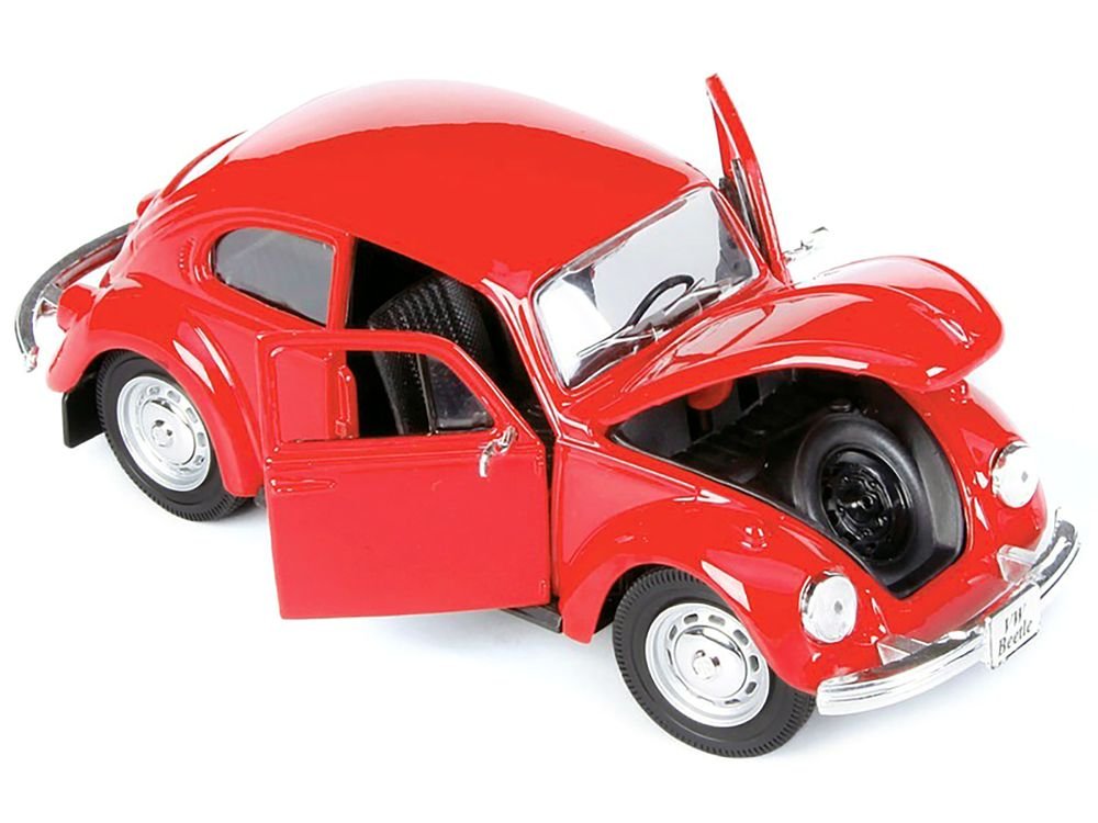 1973 Volkswagen Beetle Red 1/24 Diecast Model Car by Maisto view 3