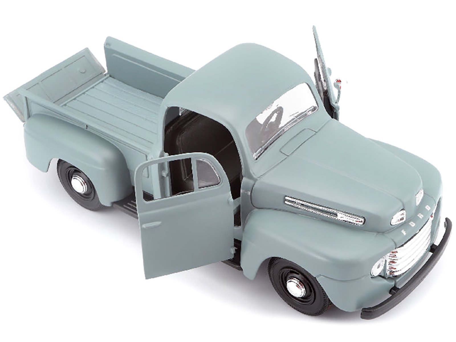 1948 Ford F-1 Pickup Truck Gray 1/25 Diecast Model by Maisto view 3