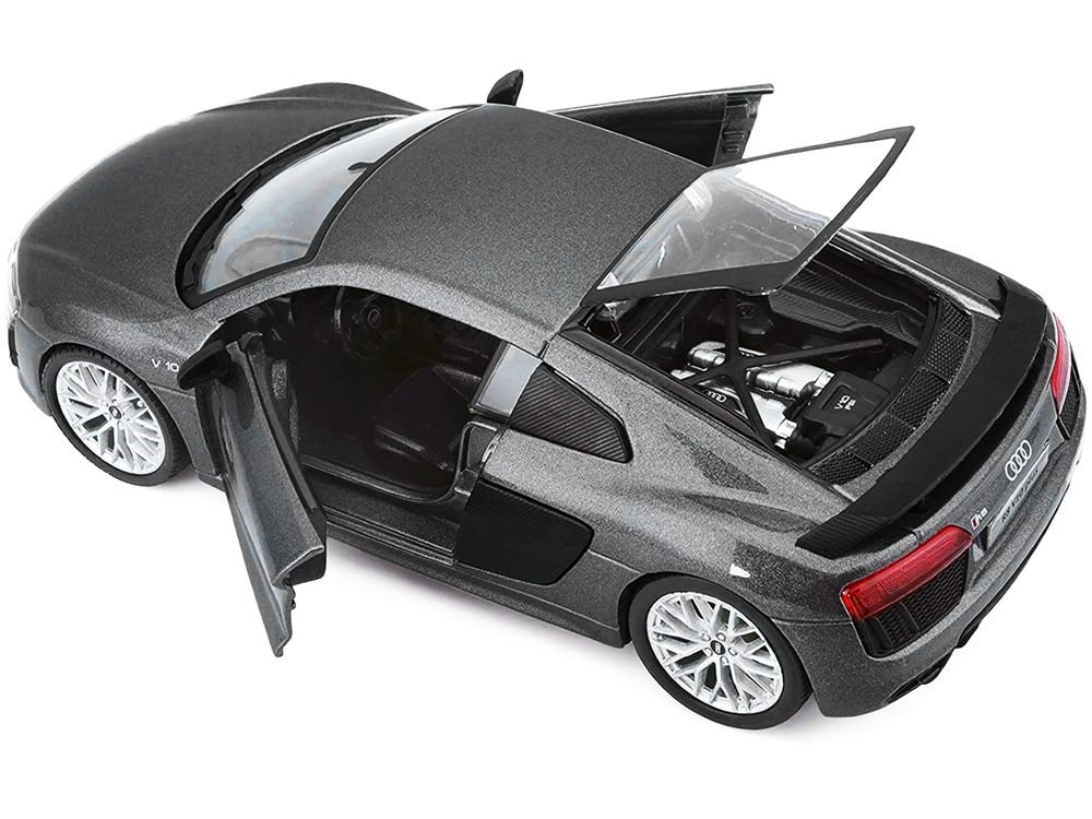 Audi R8 V10 Plus Gray Metallic "Special Edition" 1/24 Diecast Model Car by Maisto view 2