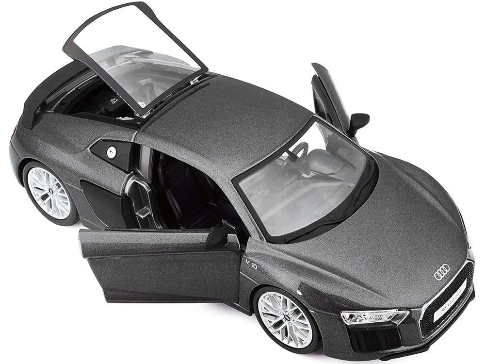 Audi R8 V10 Plus Gray Metallic "Special Edition" 1/24 Diecast Model Car by Maisto view 3
