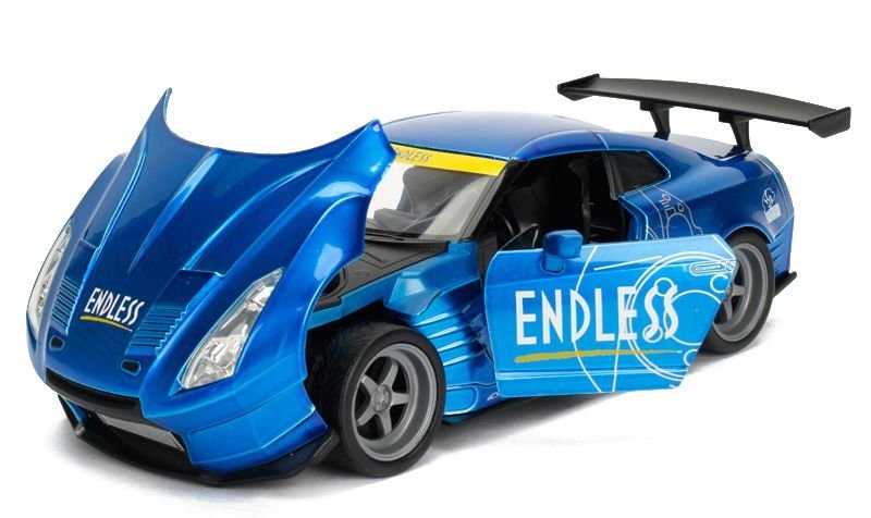 2009 Nissan GT-R (R35) Ben Sopra Blue JDM Tuners 1/24 Diecast Model Car  by Jada view 2