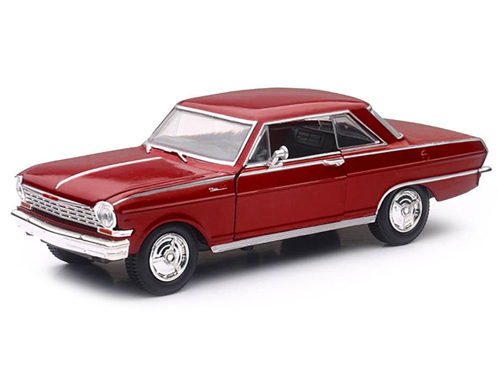 1964 Chevrolet Nova SS Burgundy "Muscle Car Collection" 1/25 Diecast Model Car by New Ray view 2