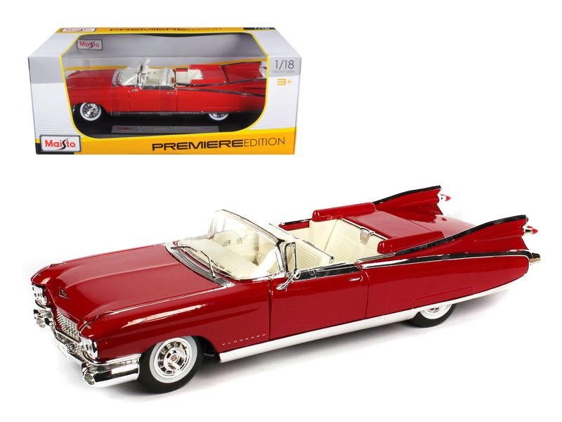 1959 Cadillac Eldorado Biarritz Red 1/18 Diecast Model Car by Maisto