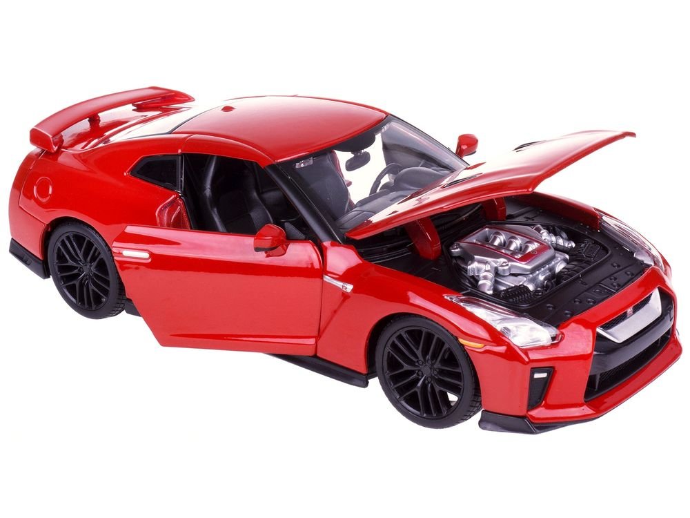 2017 Nissan GT-R R35 Red 1/24 Diecast Car Model by BBurago view 2
