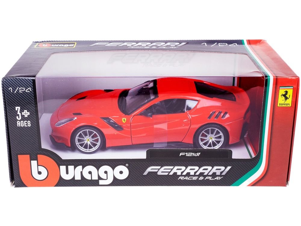 Ferrari F12 TDF Red 1/24 Diecast Model Car by Bburago view 3