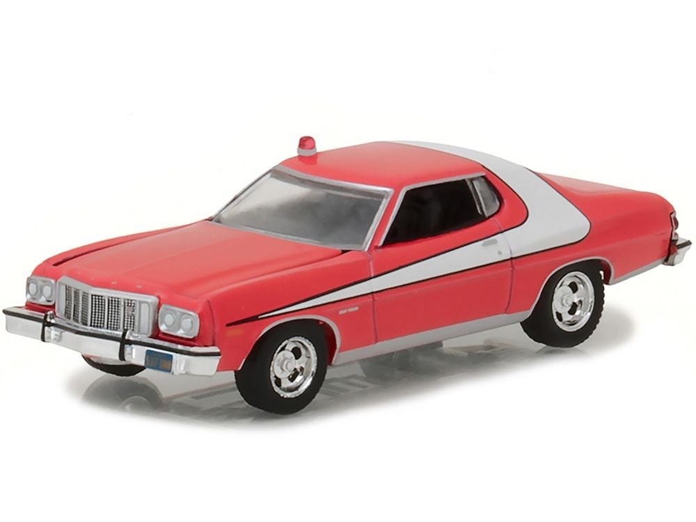 1976 Ford Gran Torino Red with White Stripe "Starsky and Hutch" (1975-1979) TV Series "Hollywood Series" Release 18 1/64 Diecast Model Car by Greenlight view 2