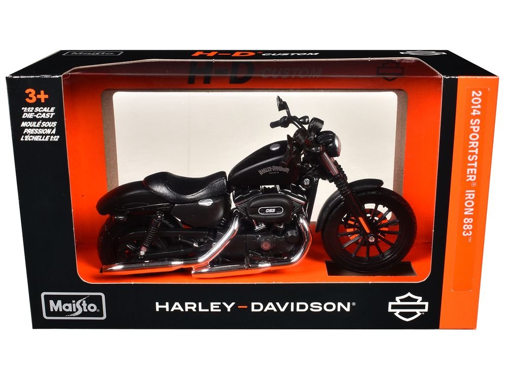 2014 Harley Davidson Sportster Iron 883 1/12 Diecast Motorcycle Model by Maisto view 3
