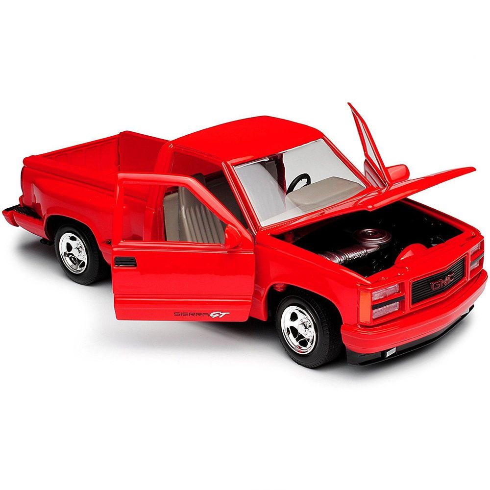 1992 GMC Sierra GT Red Pickup Truck 1/24 Diecast Model by Motormax view 2