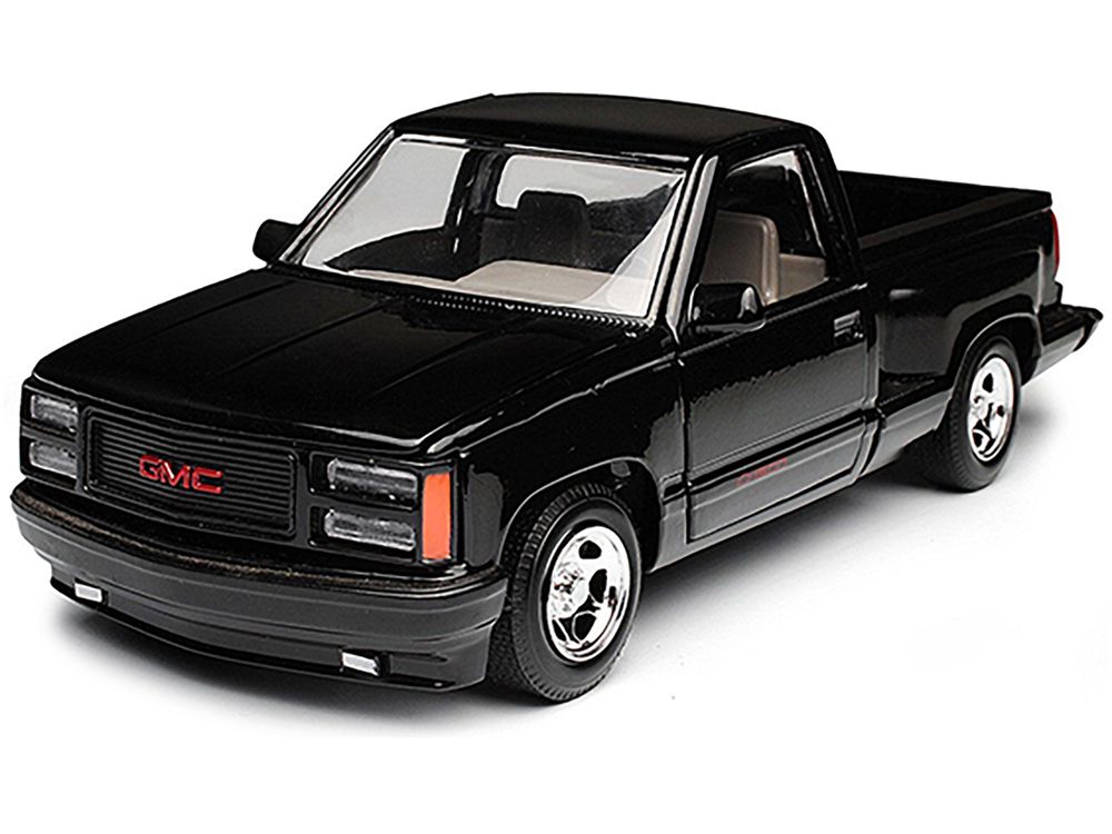 1992 GMC Sierra GT Black Pickup Truck 1/24 Diecast Model by Motormax view 2