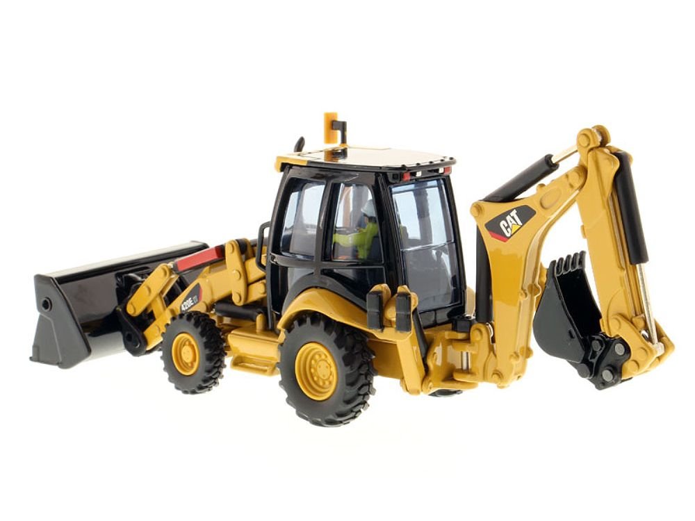 CAT Caterpillar 420E Center Pivot Backhoe Loader with Working Tools with Operator "Core Classics Series" 1/50 Diecast Model by Diecast Masters view 2