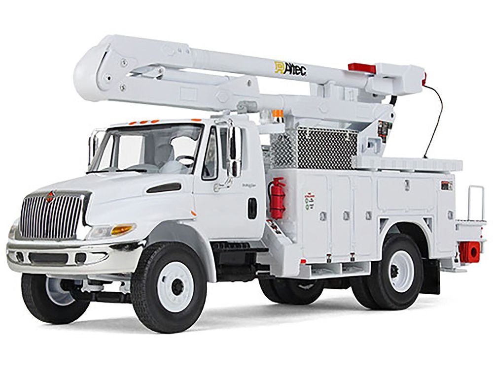 International DuraStar Utility Bucket Truck "Altec" White 1/34 Diecast Model by First Gear view 2