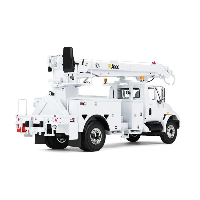 International DuraStar Truck with Digger Derrick Body "Altec" White 1/34 Diecast Model by First Gear view 3