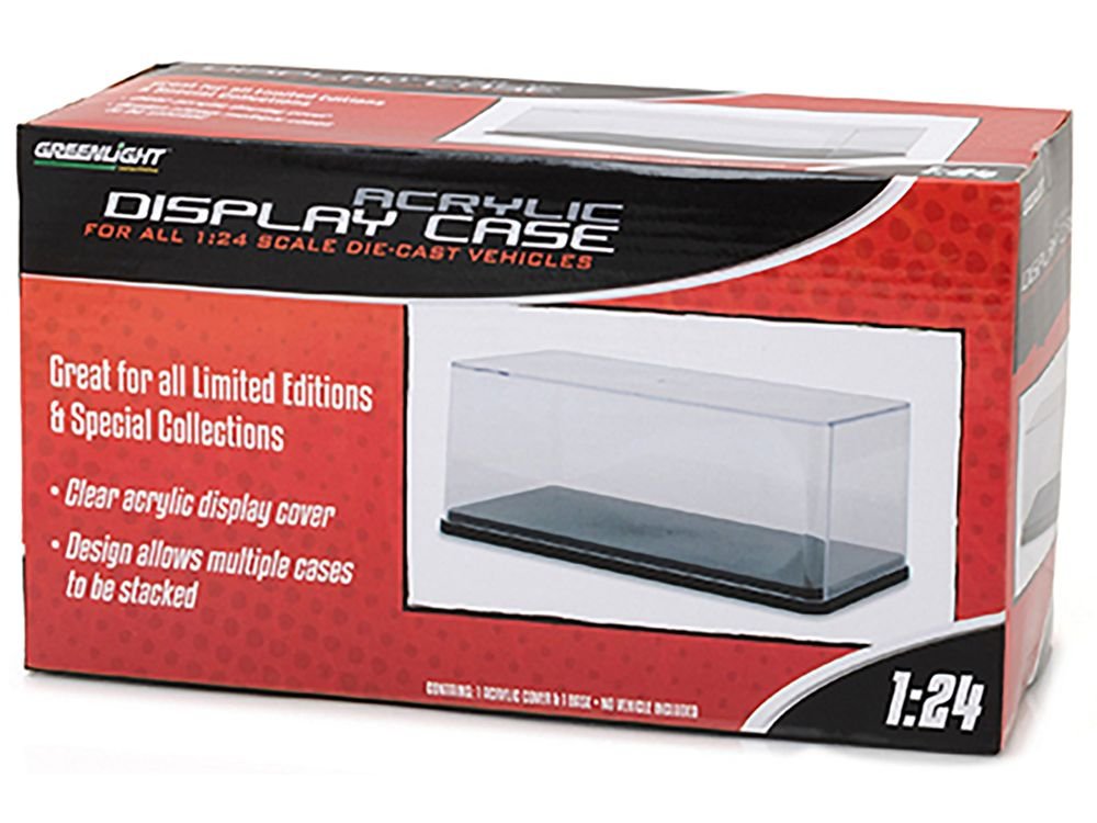 Collectible Display Show Case with Black Plastic Base for 1/24 Scale Models by Greenlight view 3